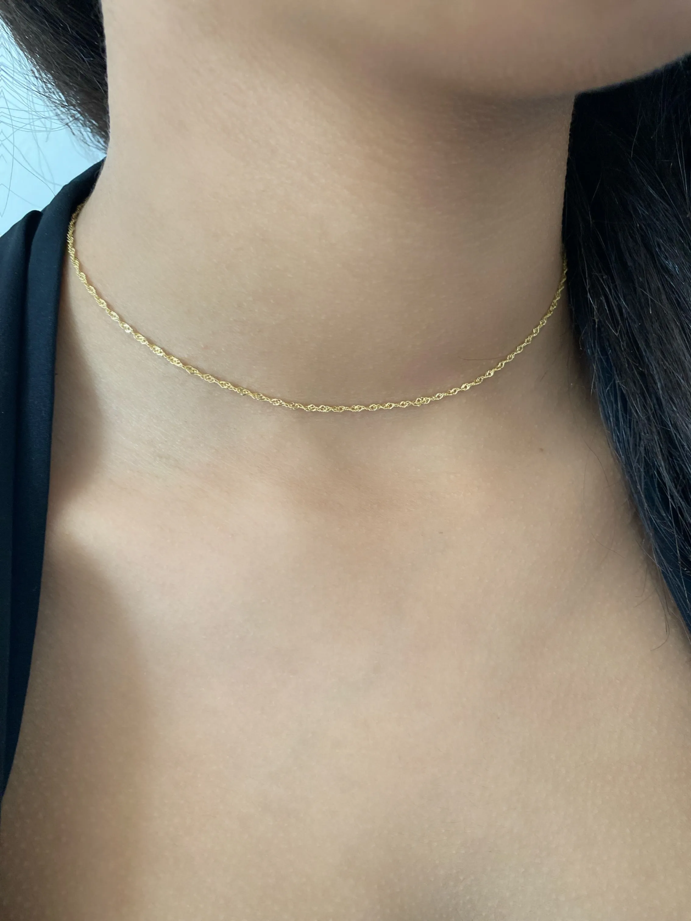 10K Twisted Gold Choker