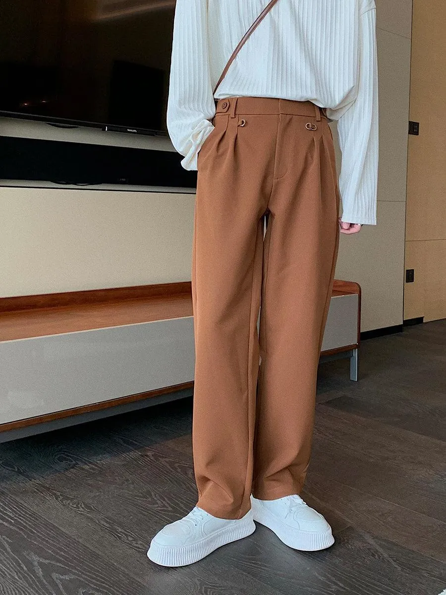 Autumn and Winter Straight Leg Suit Pants