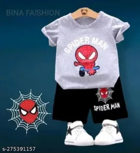 Boy's T-Shirt and Shorts Casual 2 Piece Set   S4430246