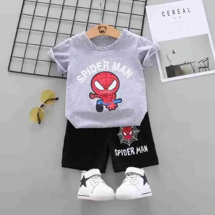 Boy's T-Shirt and Shorts Casual 2 Piece Set   S4430246