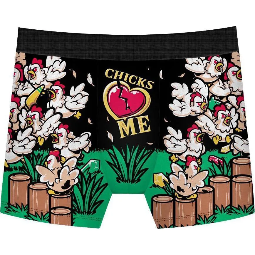 Chicks Heart Me Zelda Link Mens Boxer Briefs