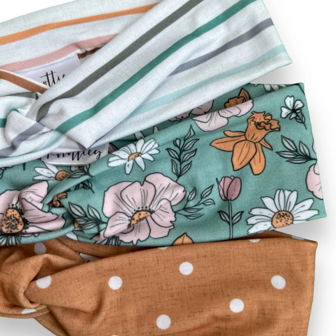Daisies and Daffodils Knotties Headband