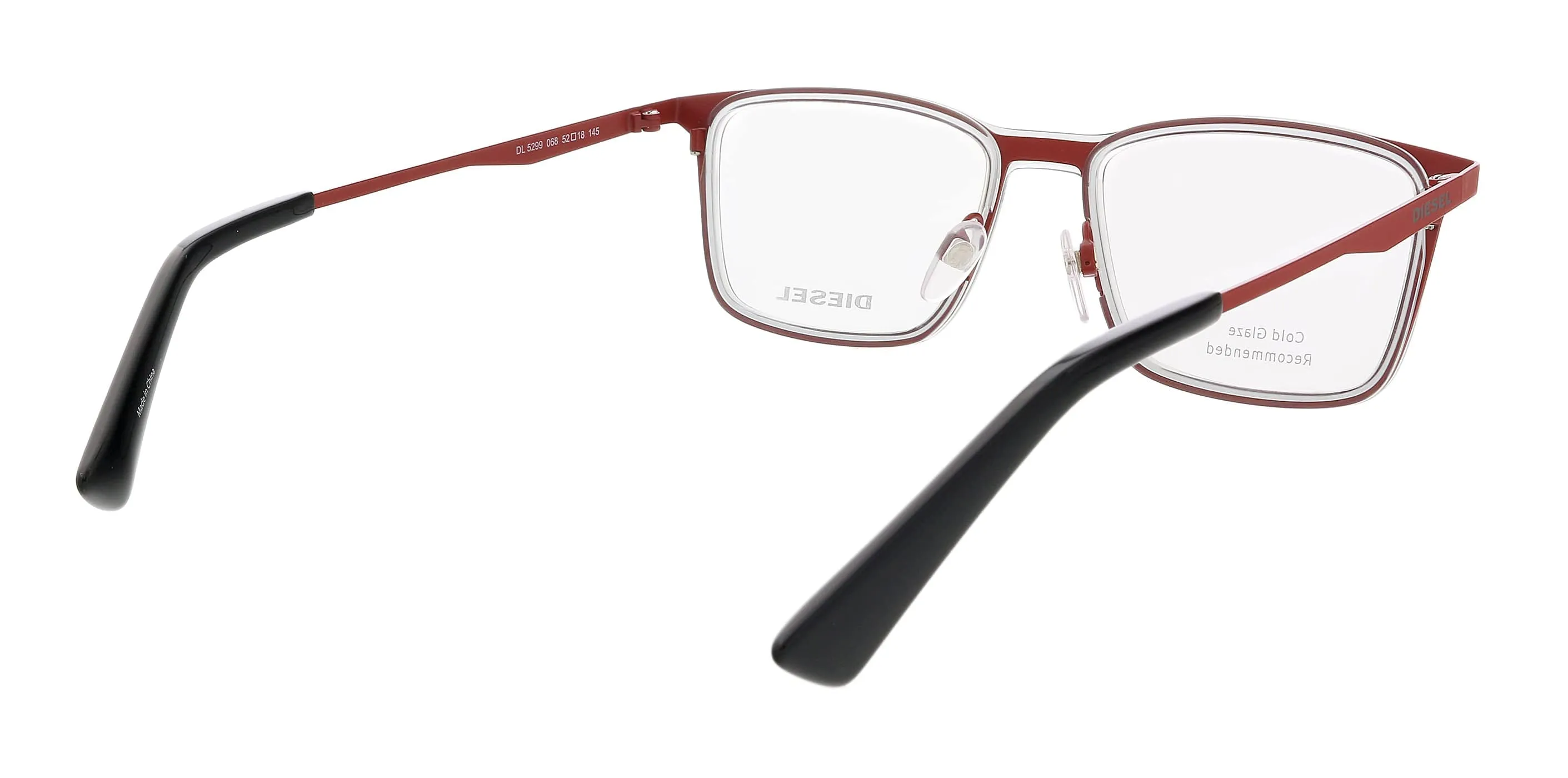 Diesel DL5299 Red Rectangular Eyeglasses
