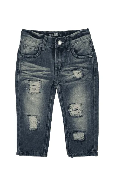 Girls stonewashed blue sz 3T