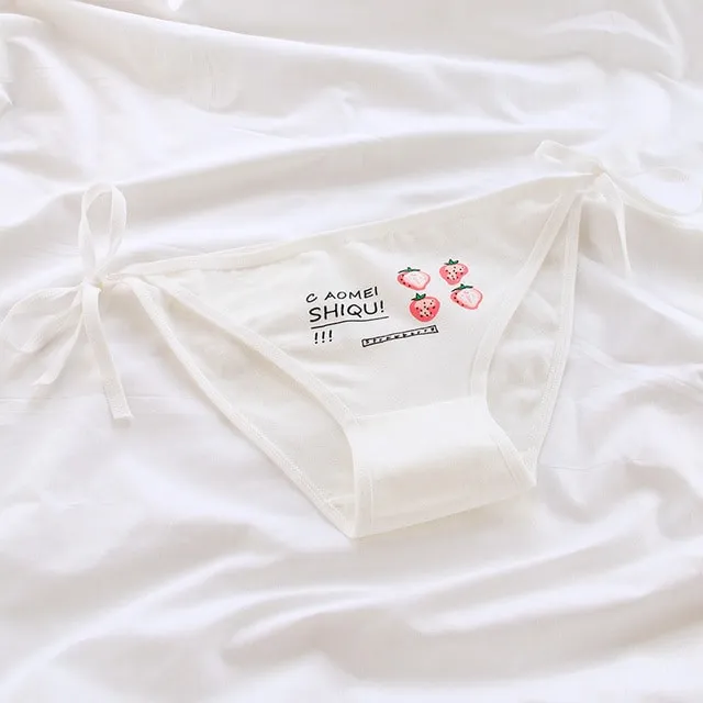 Kawaii Strawberry Lace Up Panties