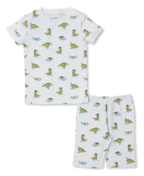 Kissy Kissy Boys Short Pajamas Set - Surfing Crocodile Capers
