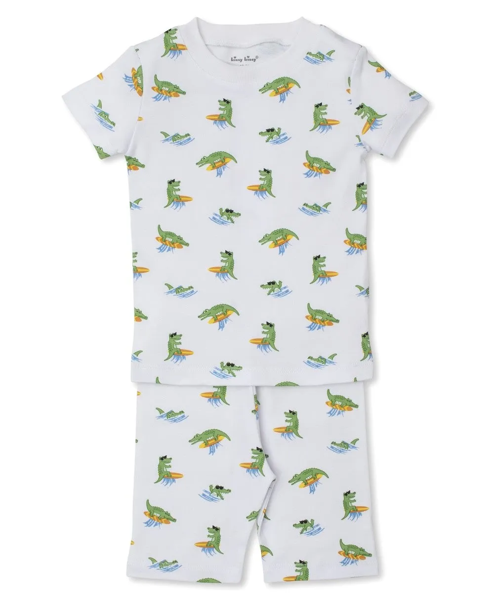 Kissy Kissy Boys Short Pajamas Set - Surfing Crocodile Capers