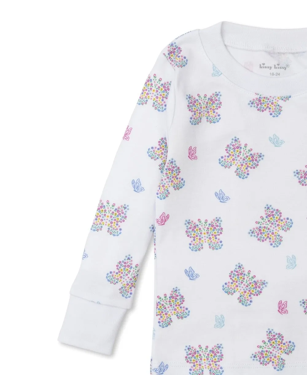 Kissy Kissy Girls Long Pajamas - Butterfly Flutters