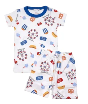 Magnolia Baby Boys Day at the Fair Short Pajamas - Blue