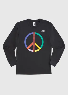 NIKE X OLIVIA KIM: MEN'S "PEACE" LS TEE [BLACK]