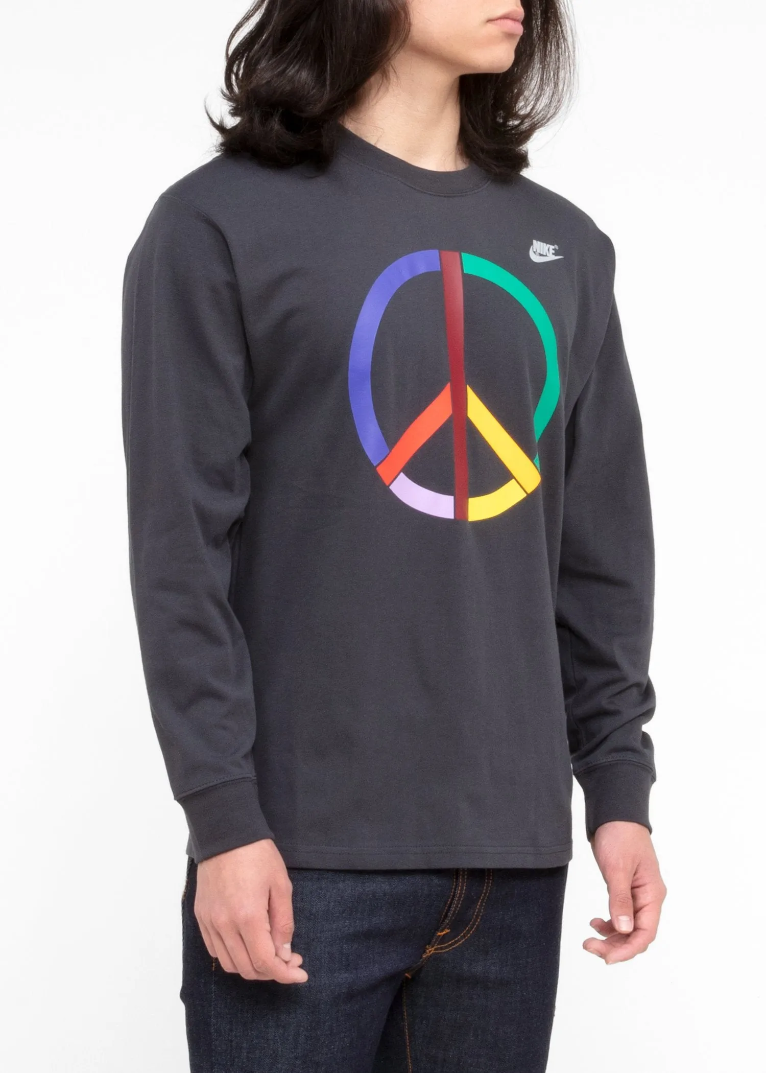 NIKE X OLIVIA KIM: MEN'S "PEACE" LS TEE [BLACK]