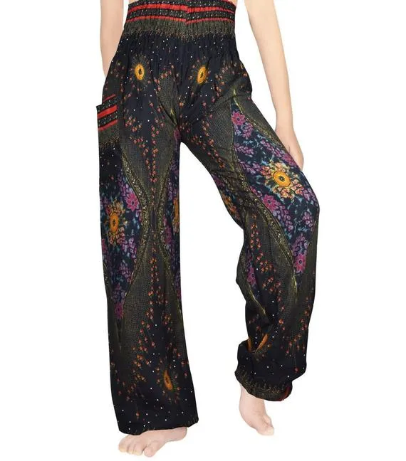 PEACOCK Harem Pants Women Boho Pants Hippie Pants
