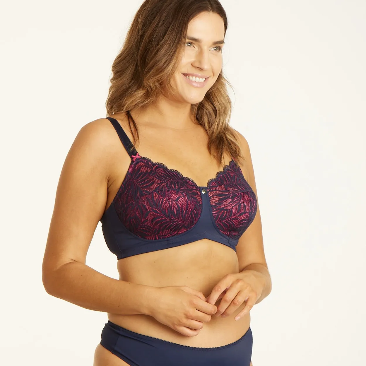 Radiate Wirefree Premium Support Bra - Navy Berry