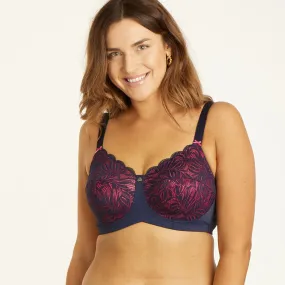 Radiate Wirefree Premium Support Bra - Navy Berry