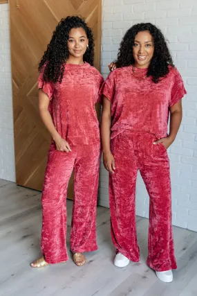 Raspberry Velour Set