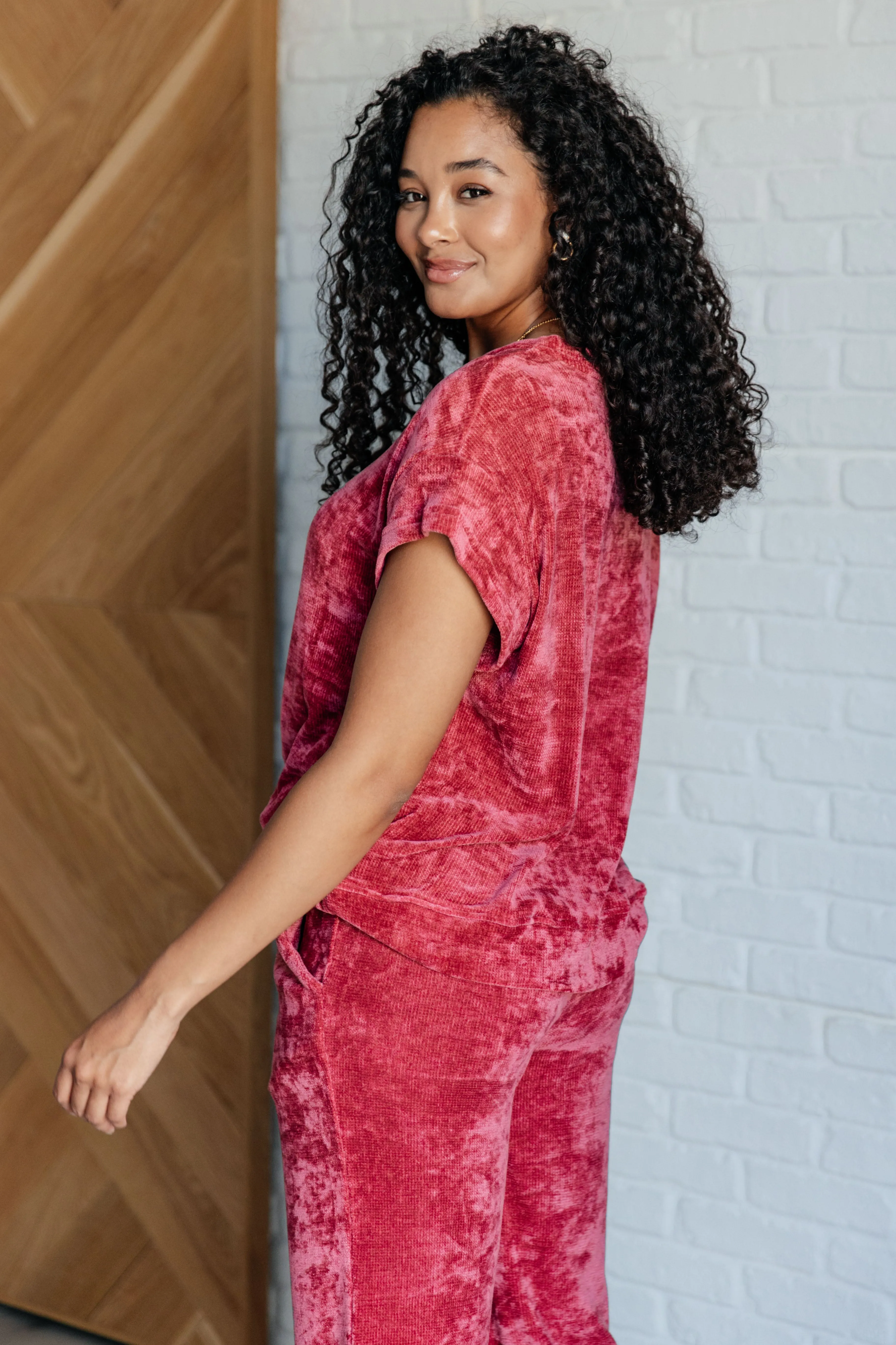 Raspberry Velour Set