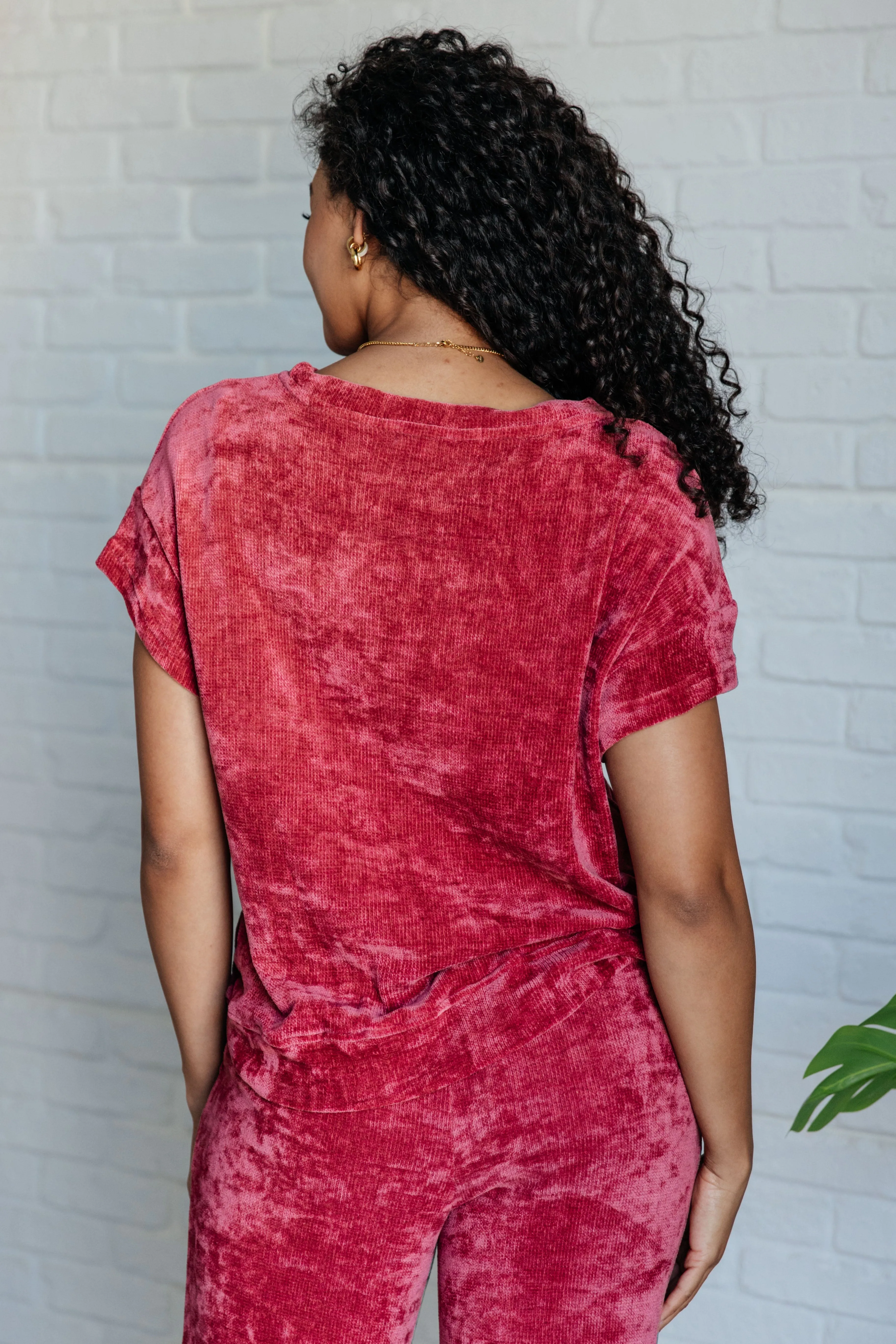 Raspberry Velour Set