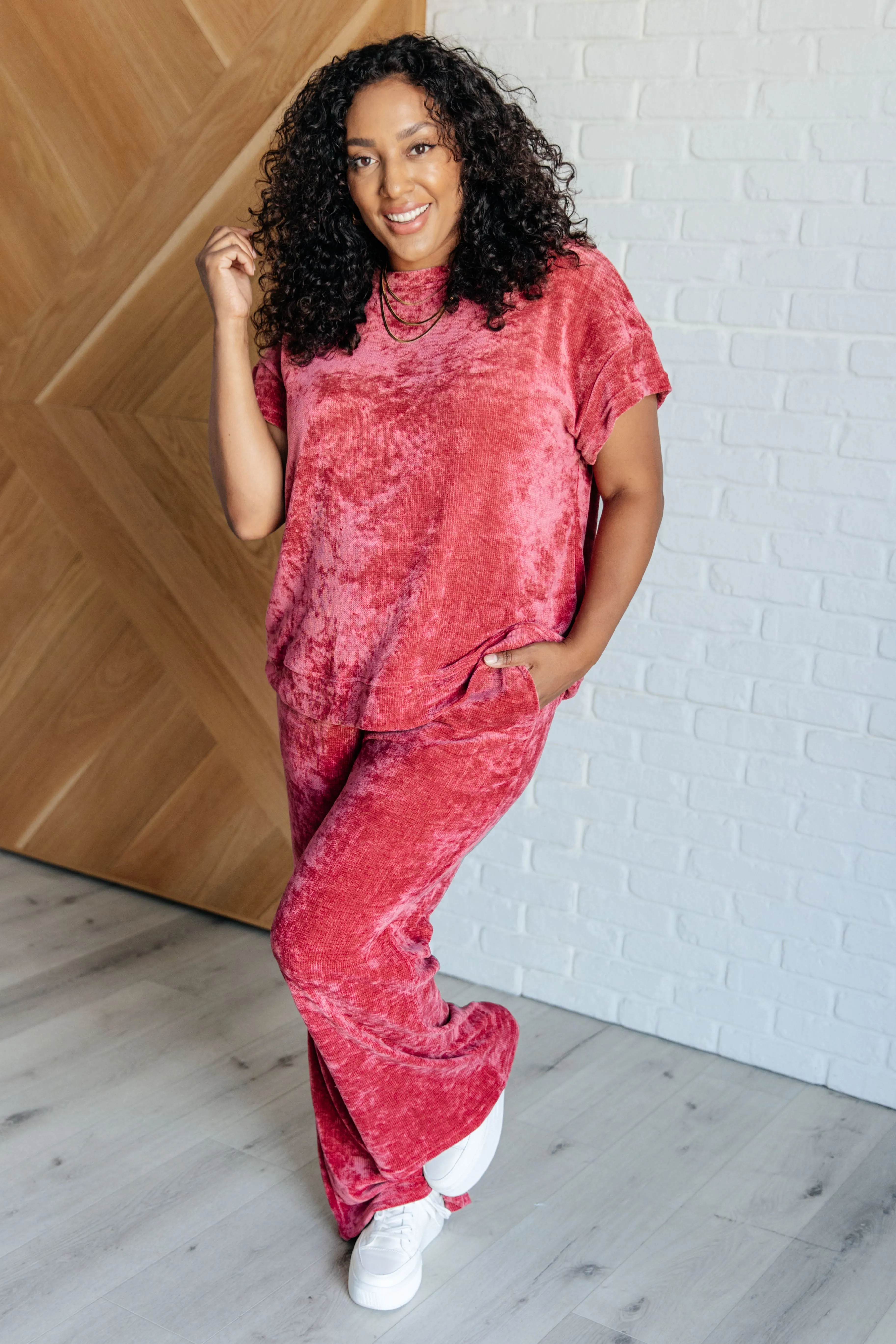 Raspberry Velour Set