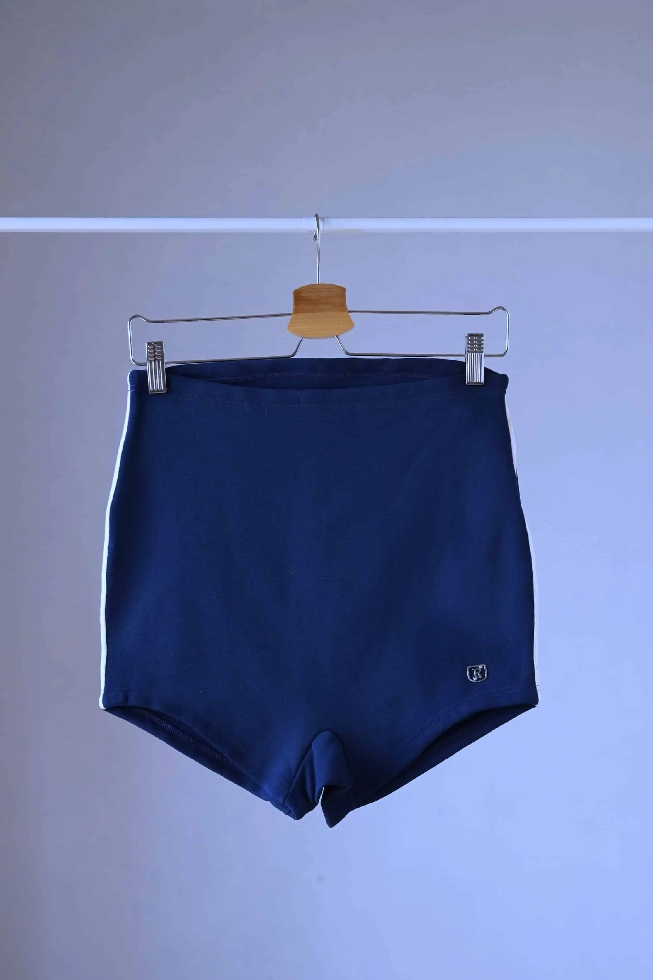 RIBANA Vintage High-Waisted Swim Trunks - 1950's Retro Style