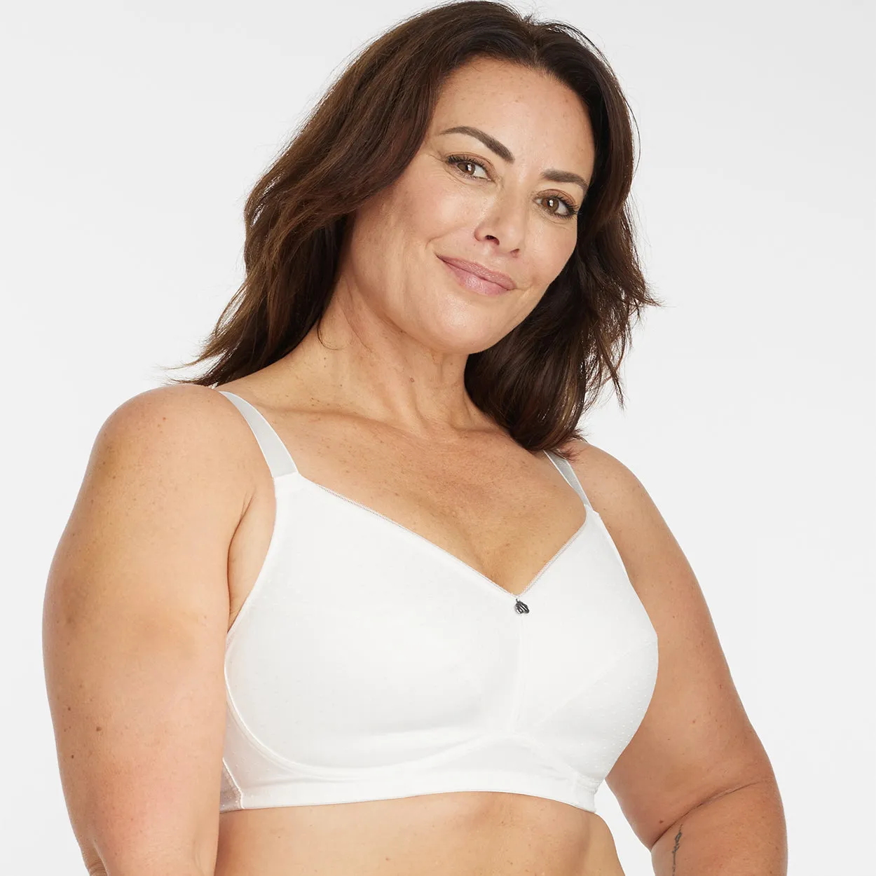 Wirefree Premium Support Bra - Ivory Spot