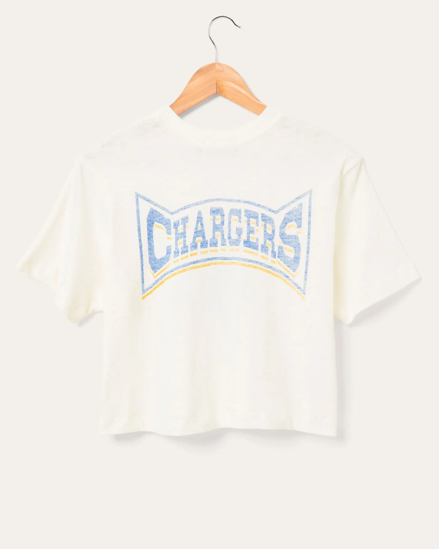 Women's Los Angeles Chargers Mock Neck Crop Tee