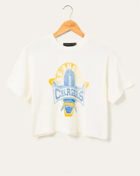 Women's Los Angeles Chargers Mock Neck Crop Tee